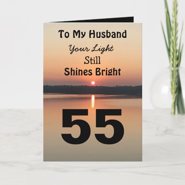 55:e födelsedag till mitt Make-ljus Shines Bright Kort (Framsida)