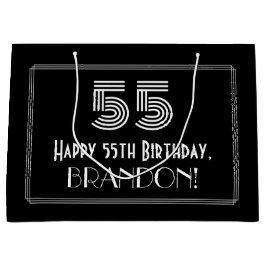 55:e födelsedagen - Art Deco Inspired Titta "55" o