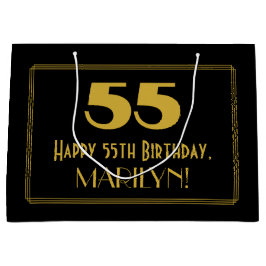 55:e födelsedagen - Art Deco Inspired Titta "55" o