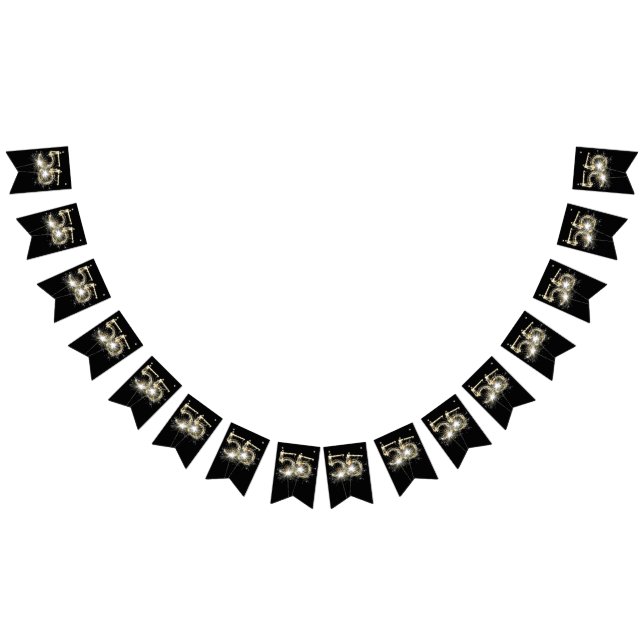 55:e födelsedagen eller årsdagen Party Vimplar (Alla)