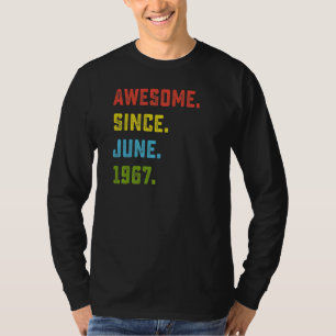 55:e födelsedagen Fantastisk sedan juni 1967 55 år T Shirt
