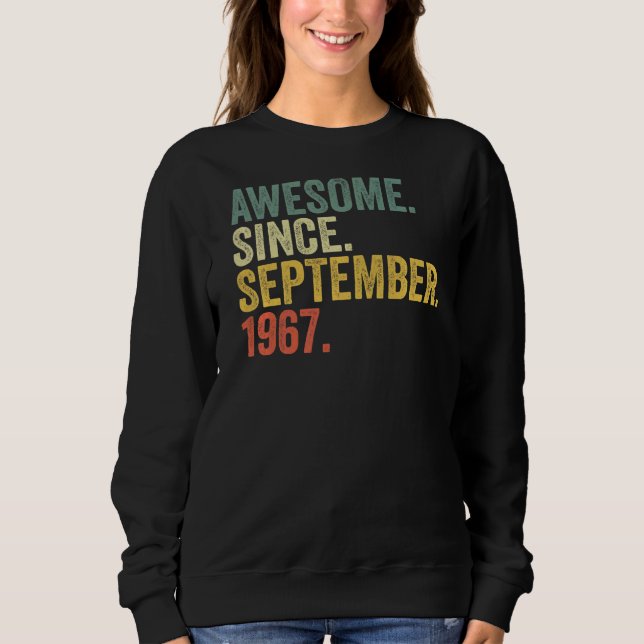 55:e födelsedagen Fantastisk sedan september 1967  T Shirt (Framsida)