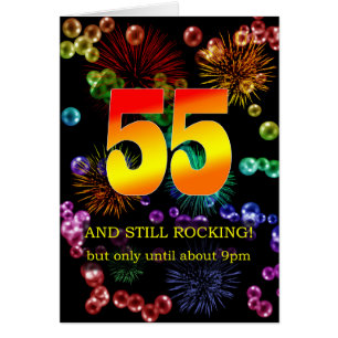 55:e födelsedagen fortfarande i raketläge hälsningskort