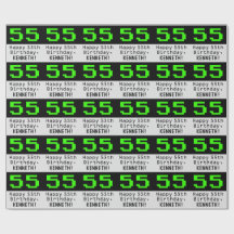 55:e födelsedagen - Nerdy/Geeky Stil "55" och Namn