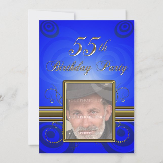 55:e Födelsedagsfest inbjudan (Framsida)