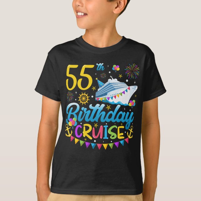 55:e födelsedagsgata B-Day Party Boy T Shirt (Framsida)