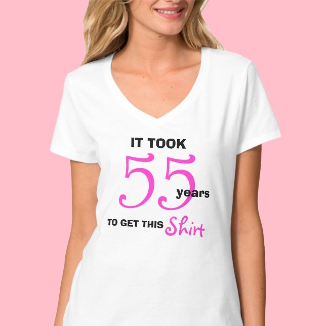 55:e födelsedagsgåvor till hennes T-Shirt - Lustig (Skapare uppladdad)