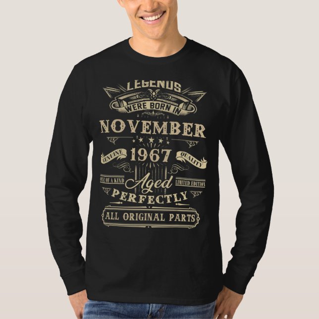 55:e födelsedagsleden, född i november 1967 55 år t shirt (Framsida)