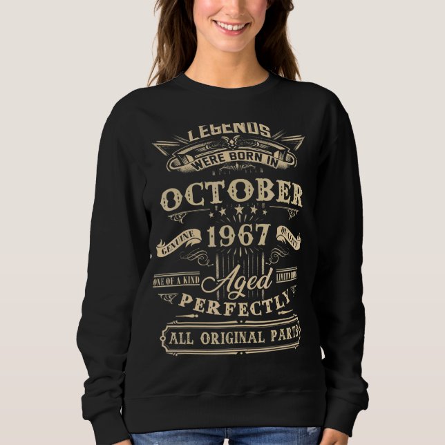 55:e födelsedagsleden, född i oktober 1967, 55 år t shirt (Framsida)