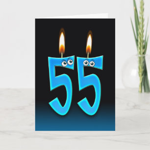 55:e födelsedagsljus kort