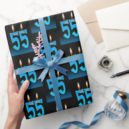 55:e födelsedagsljus med Eyebollar Presentpapper