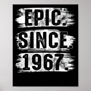 55:e Vintagen Epic sedan 1967 55 år gammal Poster