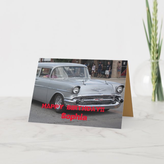 55 Nomad Station Wagon Grattiskort. Kort (Framsida)
