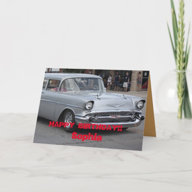 55 Nomad Station Wagon Grattkort. Kort (Framsida)