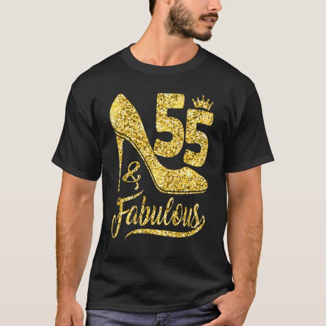 55 och uppbygglig 55 år gammal 55:e födelsedag med t shirt (Framsida)