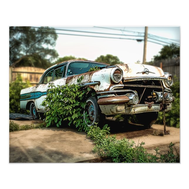 "55 OldsMobile Fototryck (Framsidan)