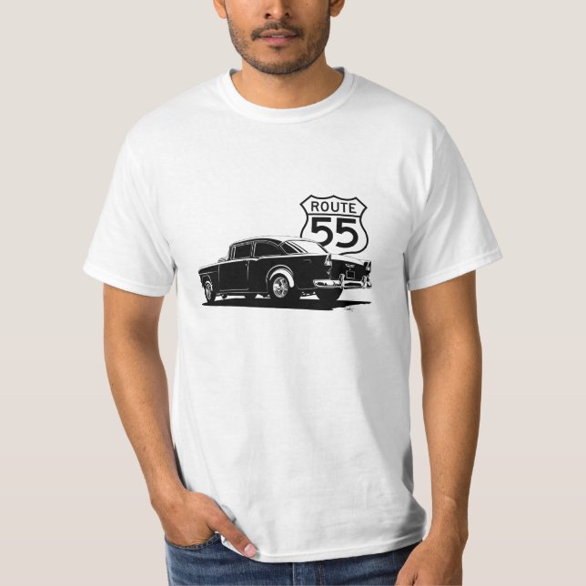 55 på rutt 55 t shirt (Framsida)