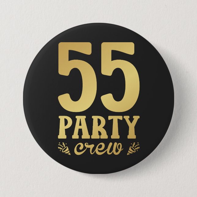 55 Party-besättningen 55:e födelserundan Knapp (Framsida)