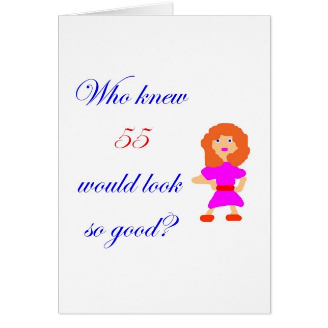 55 så bra looks hälsningskort (Framsidan)