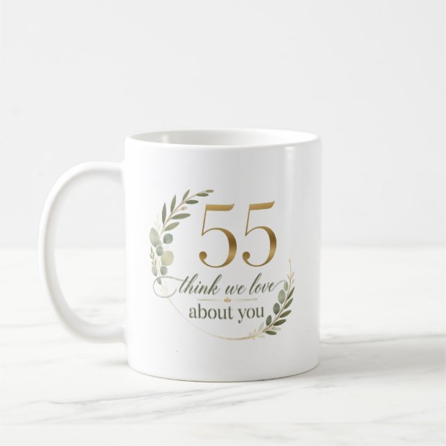 55 saker vi älskar med dig kaffemugg (Vänster)