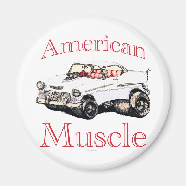 55 tuggamerikanska muskler magnet (Framsidan)