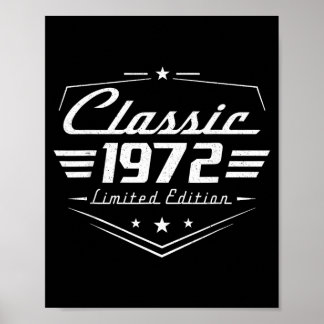 55 Year Old Gifts Men Vintage Clic Car 1972 55th Poster