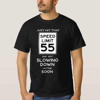 55th Birthday Speed Limit Sign Auto Mechanic Car T Shirt