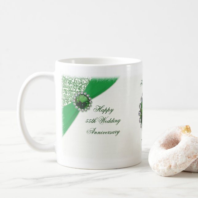 55th Bröllopsdagmugg Kaffemugg (Med munk)