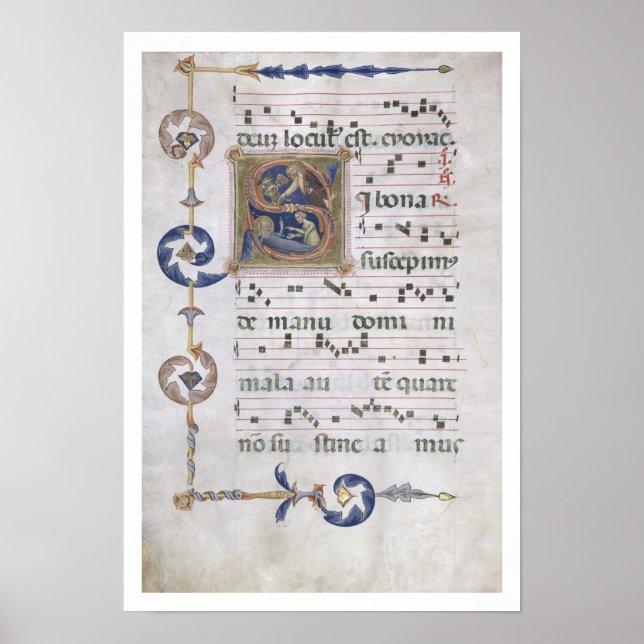 564 f.13v Page med historiskt inledande S-dep Poster (Framsidan)
