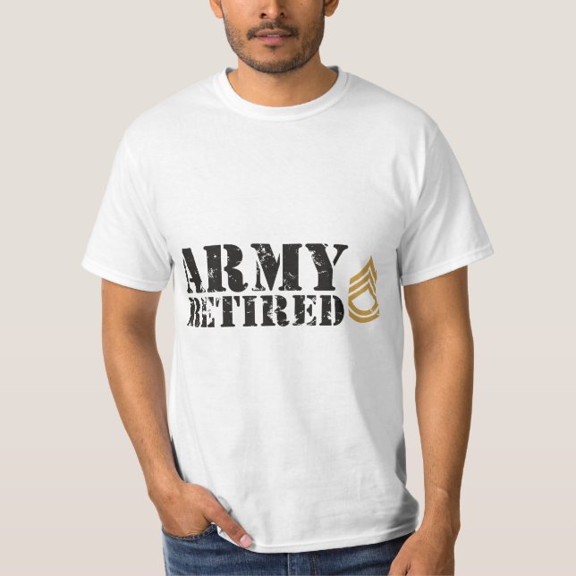 5678rmy Sergeant First Class (SFC) Retired  T Shirt (Framsida)