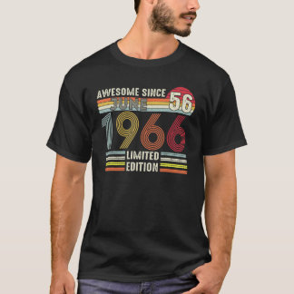 56 Ålderjuni 1966 56:e födelsedagen T Shirt