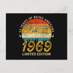 56 År Gammal 1969 Retro Awesome 56-årspresent Vykort