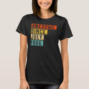 56 år gammal Fantastisk sedan juli 1966 56:e födel T Shirt