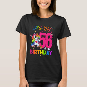 56 år gammal Unicorn Det är min 56:e födelsedagsfl T Shirt