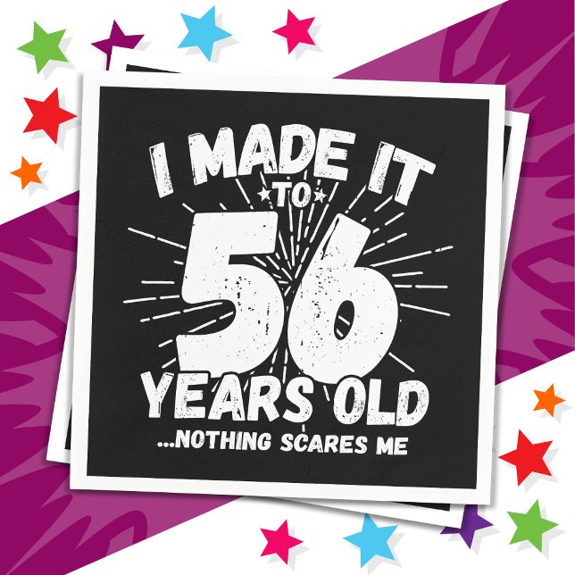 56 år gammalt Sarkastic Meme Funny 56:e födelsedag Pappersservett (Skapare uppladdad)