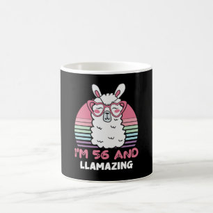 56-årig daglig lamazing 56:e födelsedagen Llama Kaffemugg