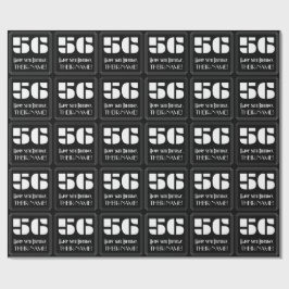 56-årsdag: Art Deco Inspirerad Look "56" & Namn Presentpapper
