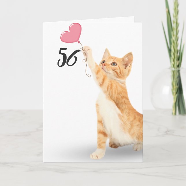 56-årsdagen tabby katt kort (Framsida)