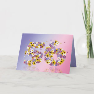 56-årskort med brev i blomsterodling kort