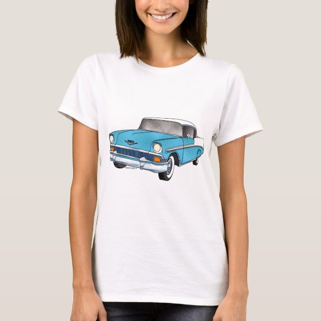 56 Chevrolet Belair T-shirt (Framsida)