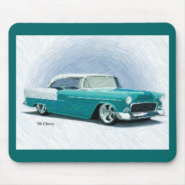 "56 Chevy - Turcos Digital Art Mousepad Musmatta (Framsidan)