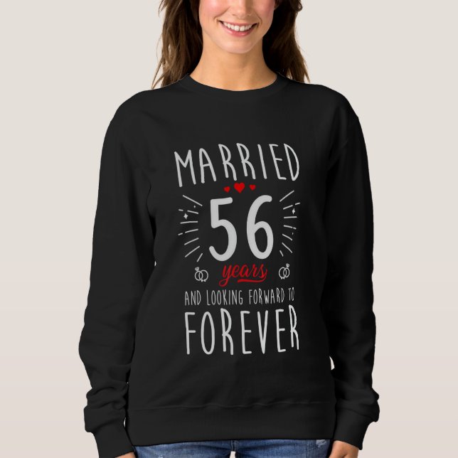 56:e Bröllop-årsdagen, gift 56 år Giftermål T Shirt (Framsida)
