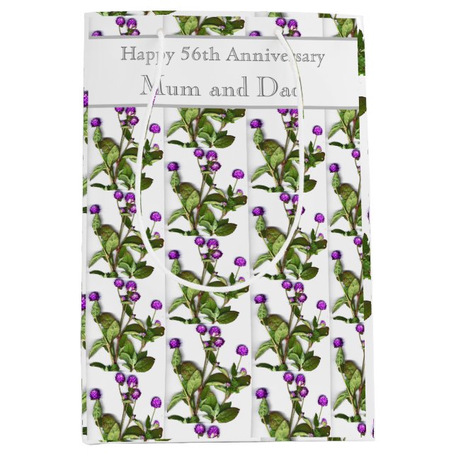 56:e Bröllop-årsdagen Globe Amaranth (Framsidan)