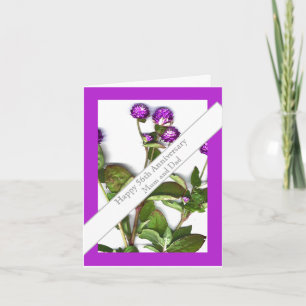 56:e Bröllop-årsdagen Globe Amaranth Kort