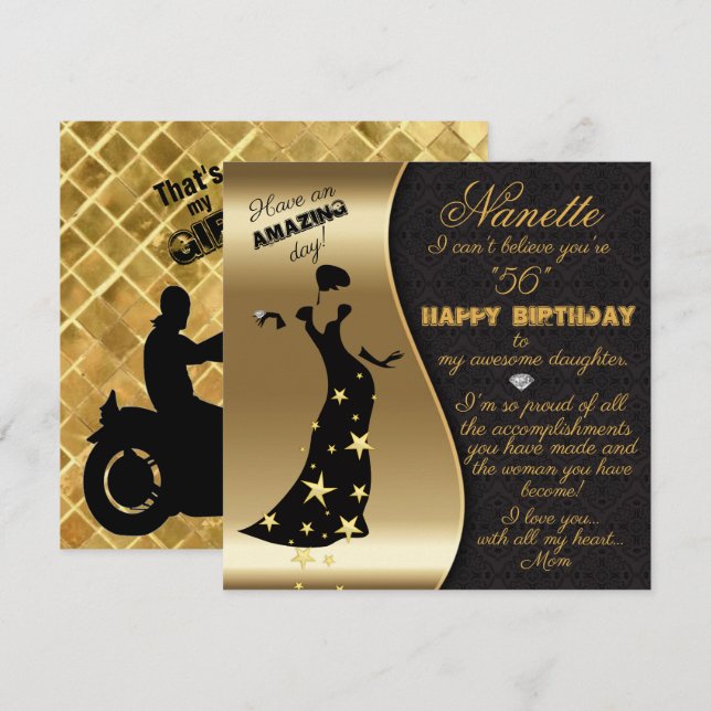 56:e födelsedag (Fram/baksida)