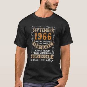 56:e födelsedag 1966 ÅRS ÅLDERLIG Vintage Septem T Shirt