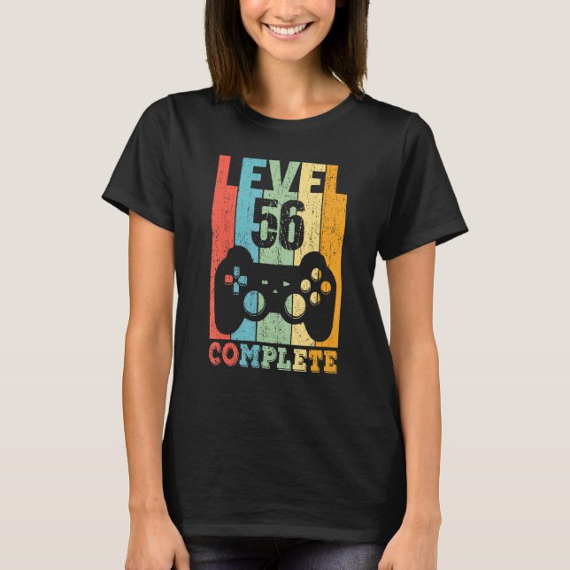 56:e födelsedag Dam Manar Nivå 56 år 1966 1 T Shirt (Framsida)