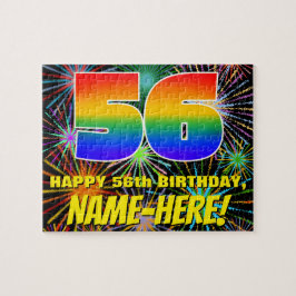 56:e födelsedag: Roligt, färgstarka brinnande Fire Pussel