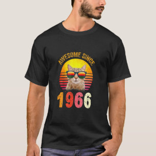 56:e födelsedag Vintage Katt Fantastisk sedan 1966 T Shirt