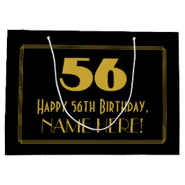 56:e födelsedagen - Art Deco Inspired Titta "56" o